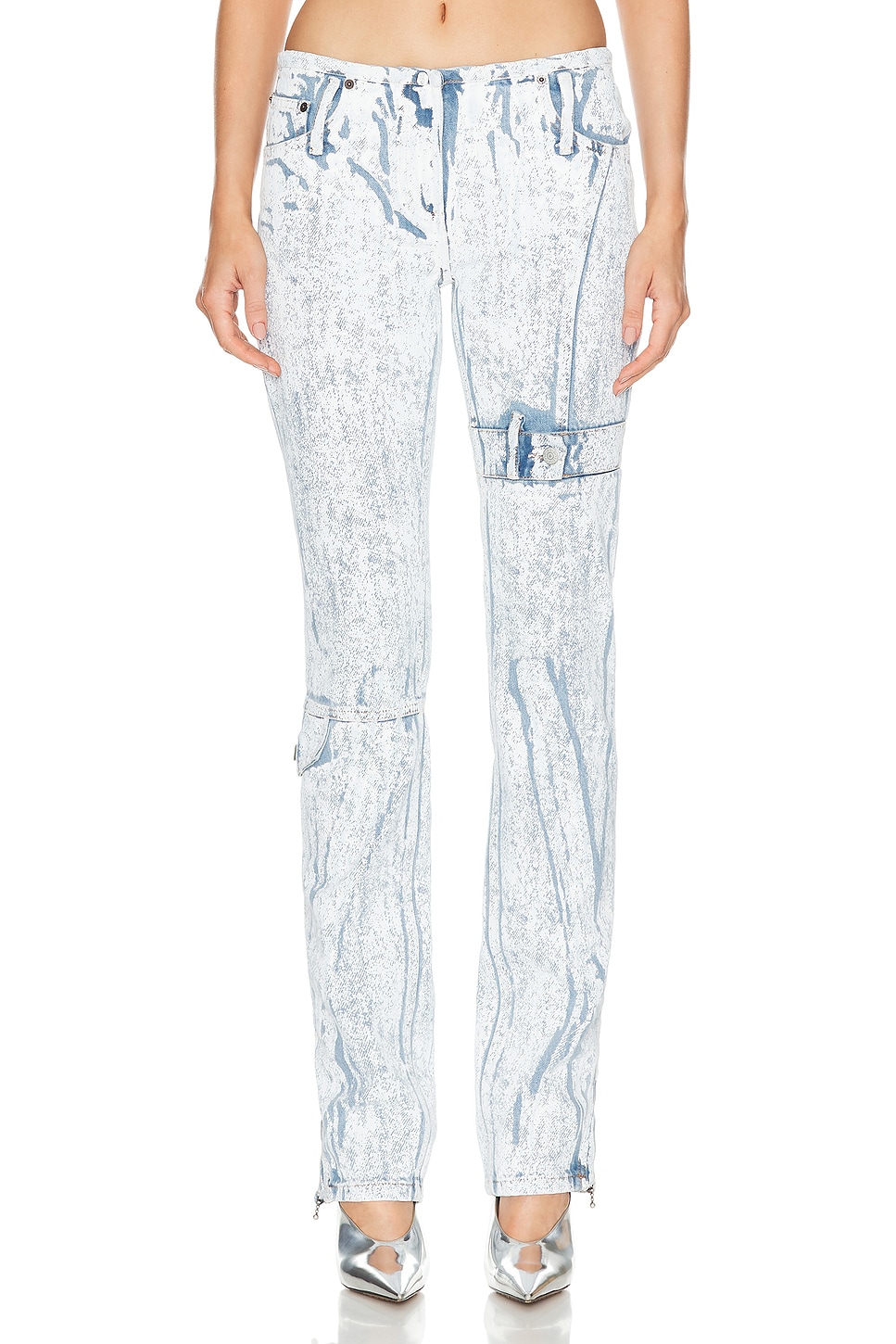

Джинсовые брюки Acne Studios, цвет Light Blue & White