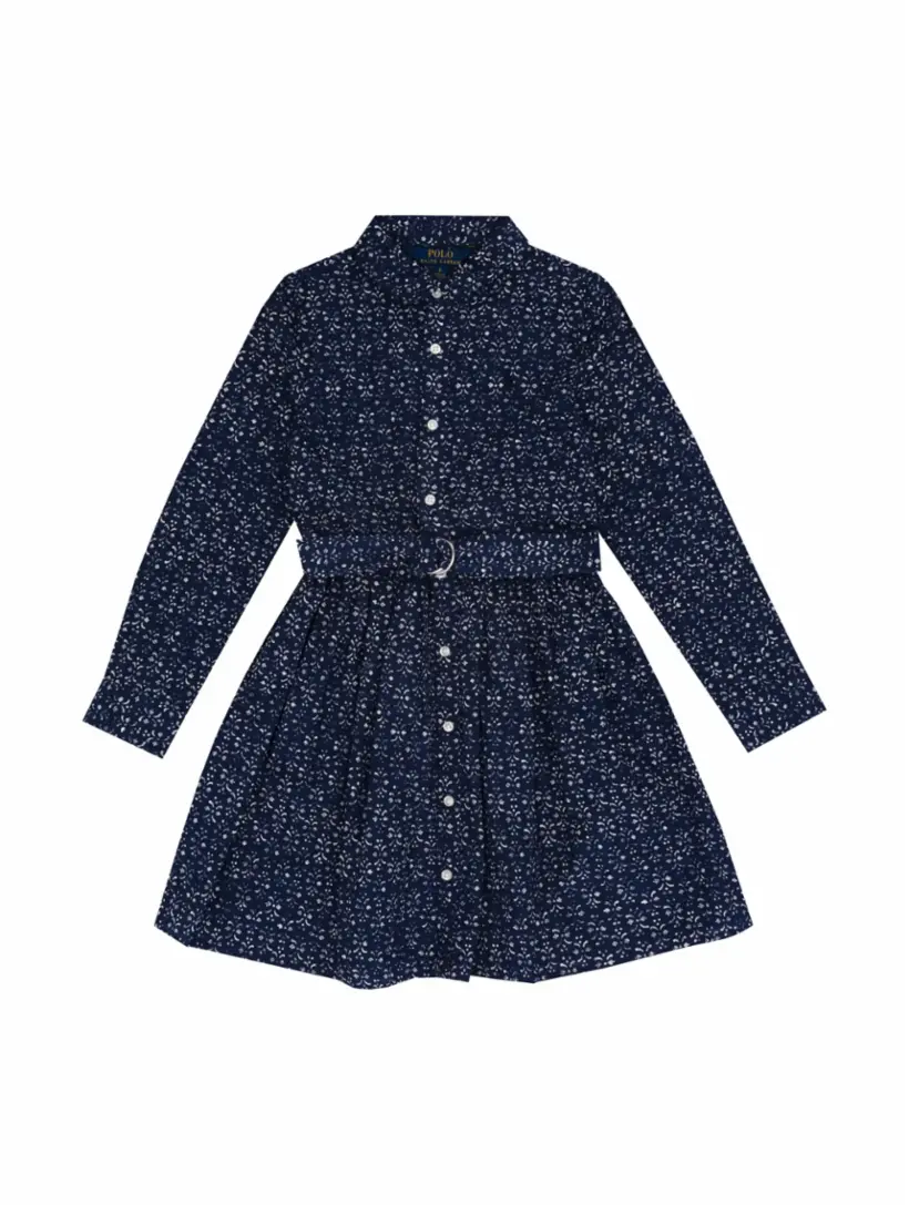

Хлопковое платье-рубашка Ralph Lauren, тёмно-синий