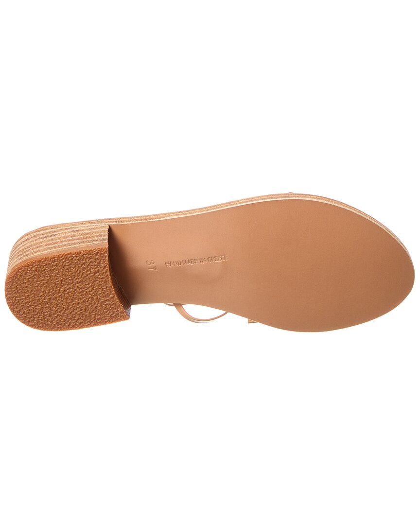 Древнегреческие сандалии Hara на каблуке из кожи Ancient Greek Sandals, Natural — фото 4