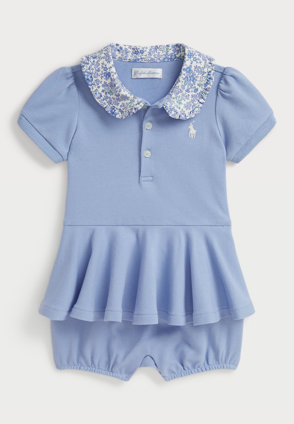 

Комбинезон FLORAL COLLAR MESH BUBBLE SHORTALL Polo Ralph Lauren, темно-синий