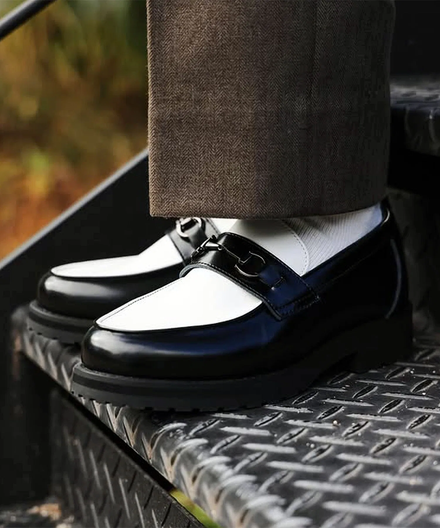 Мужские кожаные лоферы на толстой подошве London Shoe Make 9013 чёрные — фото 2