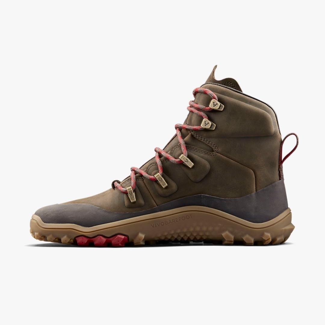 Мужские походные ботинки Vivobarefoot Tracker Leather, Водонепроницаемые, легкие и устойчивые к проколам, Для любой погоды и любых ландшафтов, Широкая посадка, контакт с поверхностью, Bracken — фото 4