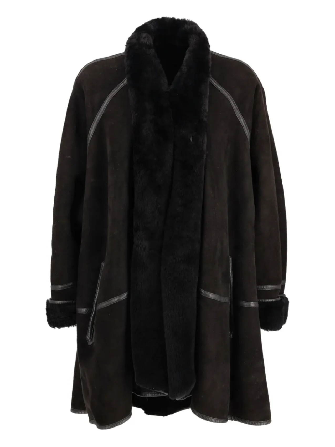 

Пальто Vintage Vintage Black Shearling, черный