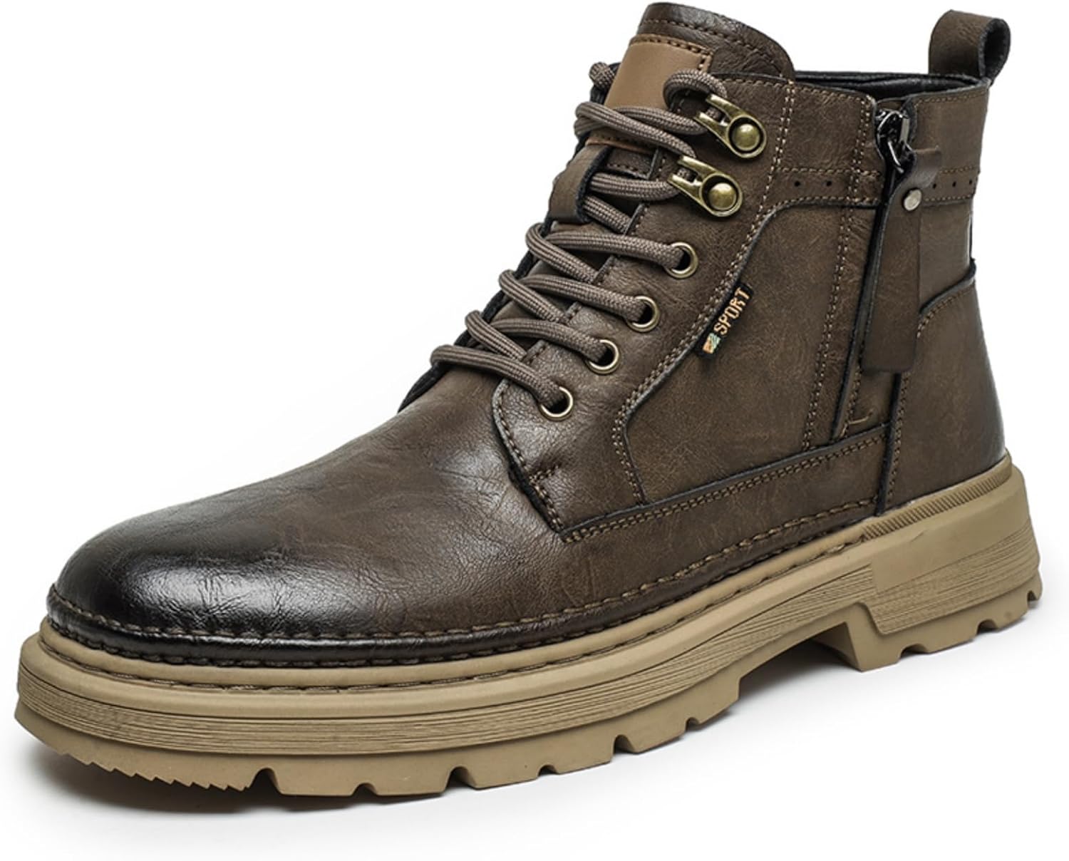 

Мужские ботинки Чукка из натуральной кожи с боковой молнией Yrzhgdl, хаки