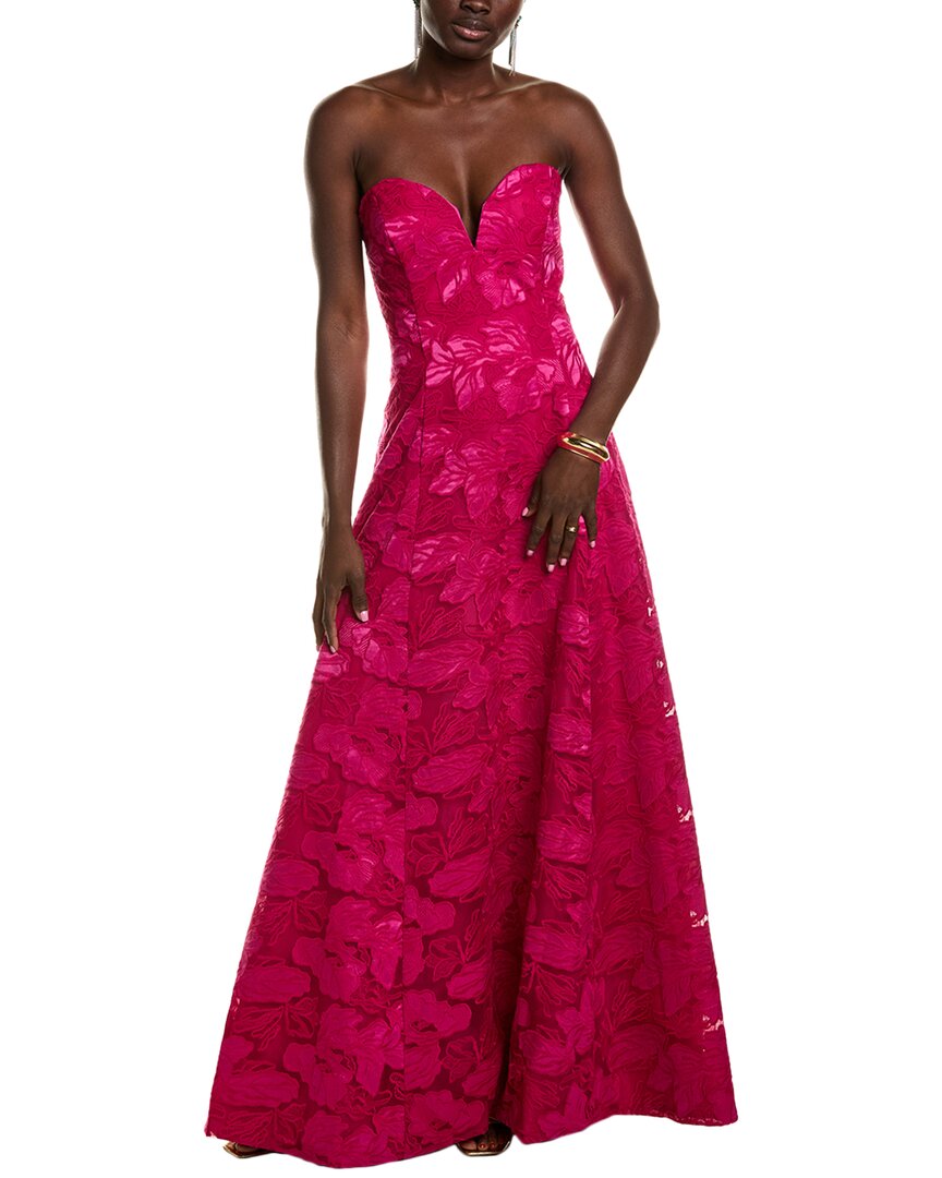 

Платье макси ML Monique Lhuillier Francine, розовый