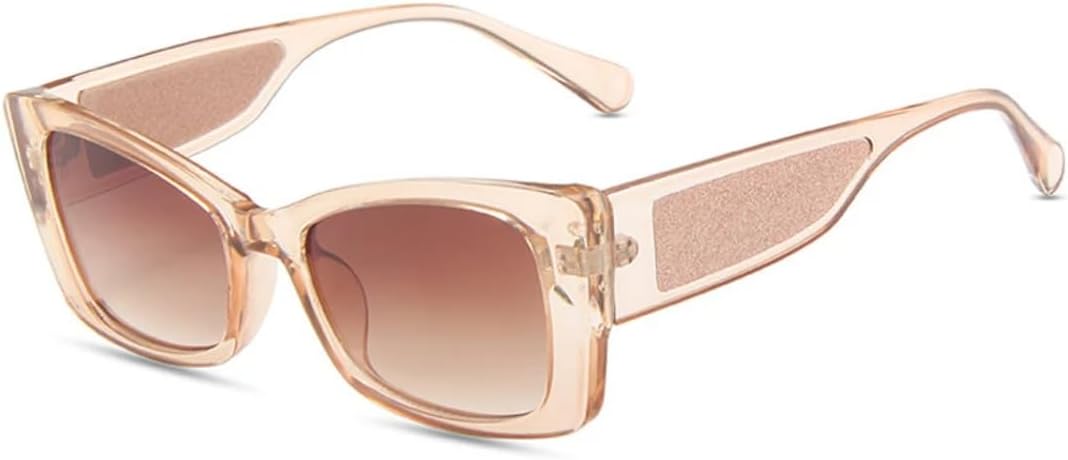 

Классические солнцезащитные очки «кошачий глаз» в маленькой оправе для женщин и мужчин, роскошные, винтажные, для летних путешествий, отдыха на природе, рыбалки, защита от УФ-излучения UV400 VVTWSSW, Champagne Tea