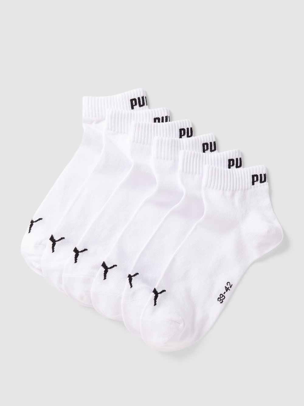 

Носки-кроссовки с этикеткой, модель «Quarter Plain», в упаковке 6 шт Puma, белый