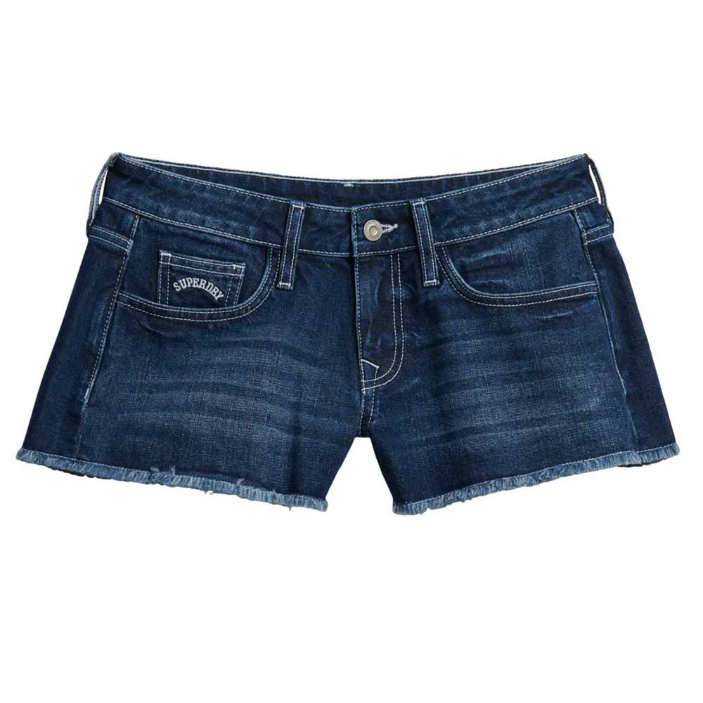 

Шорты Superdry Low Rise Denim Hot denim, синий