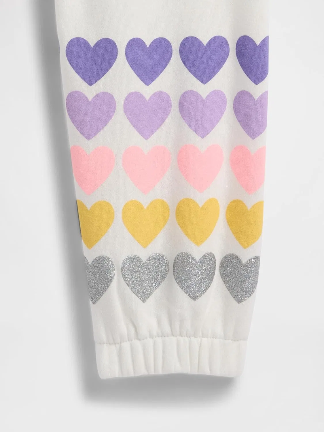 Спортивные брюки Gap Girls' Heritage Jogger, White Heart Graphic — фото 3