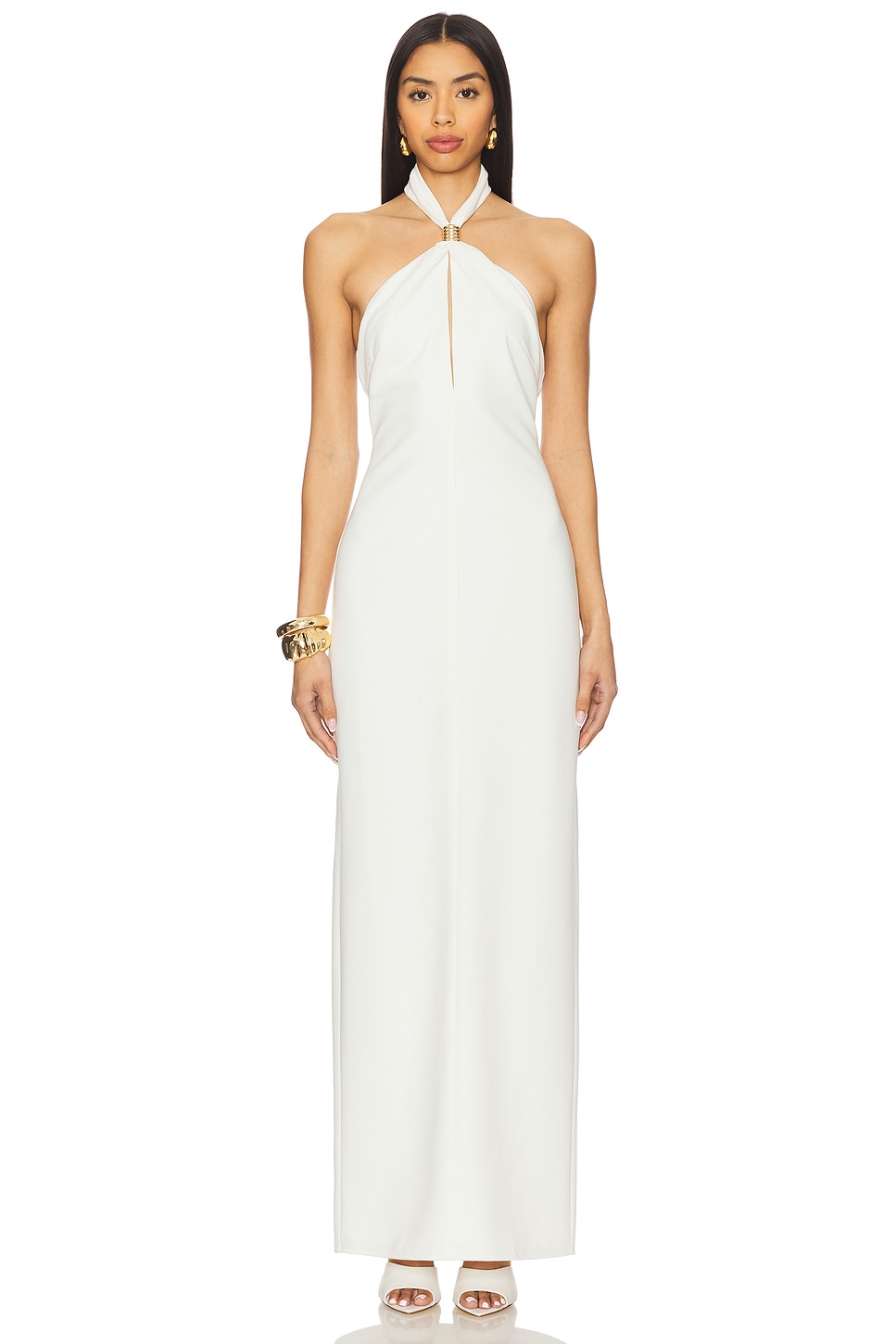 

X revolve reese макси-платье House Of Harlow 1960, ivory
