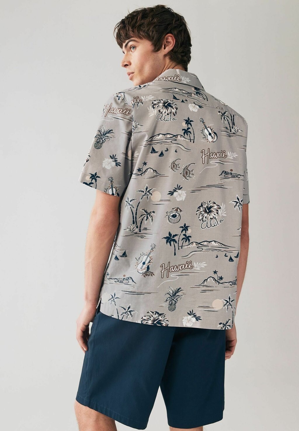 

Рубашка Short Sleeve Regular Fit Next, серая