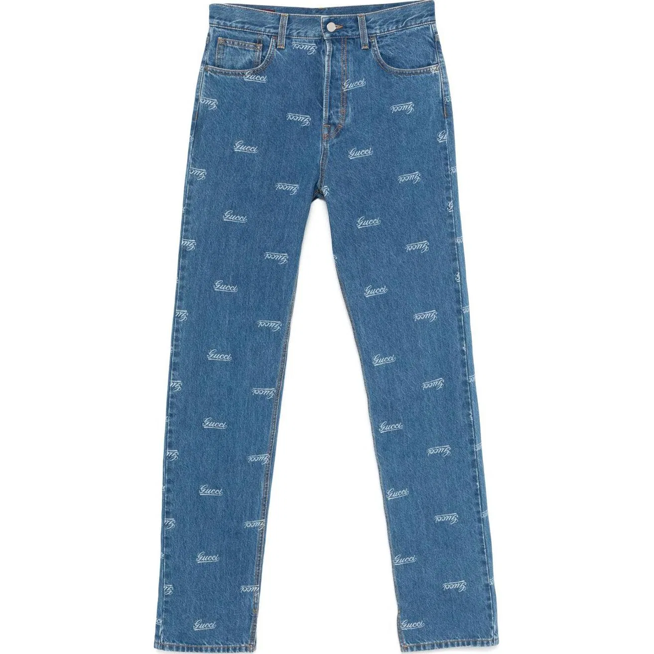 Джинсы GUCCI Eco Lasered Denim, Blue