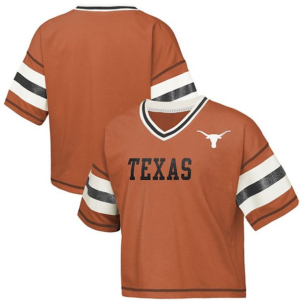 Детская футболка с v-образным вырезом Texas Longhorns Gridiron в цвете texas orange Outerstuff — фото 2
