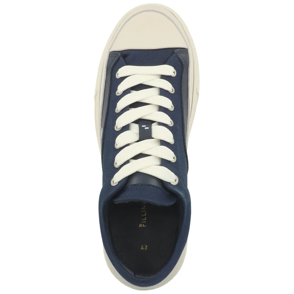 Кроссовки низкие Riviera из кожи и льна FILLING PIECES синий — фото 2
