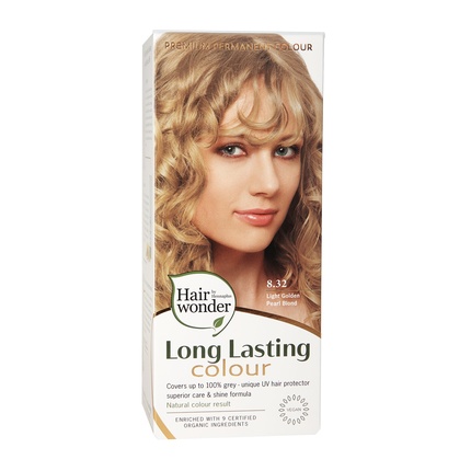 

Стойкий цвет 8.32 Светлый золотисто-перламутровый блонд Hairwonder