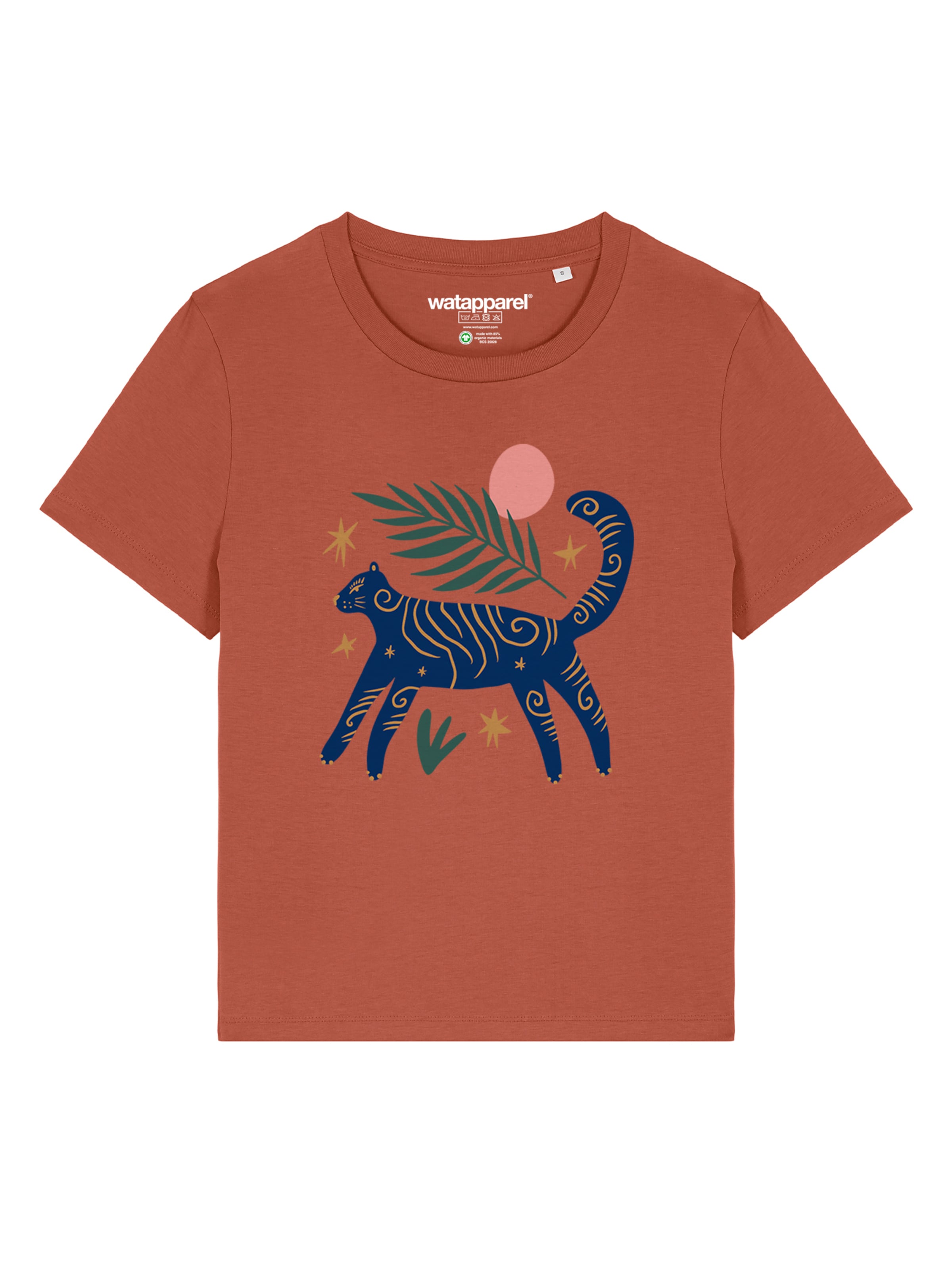 

Watapparel Футболка 'Love And Flex' в цвете Chestnut Brown