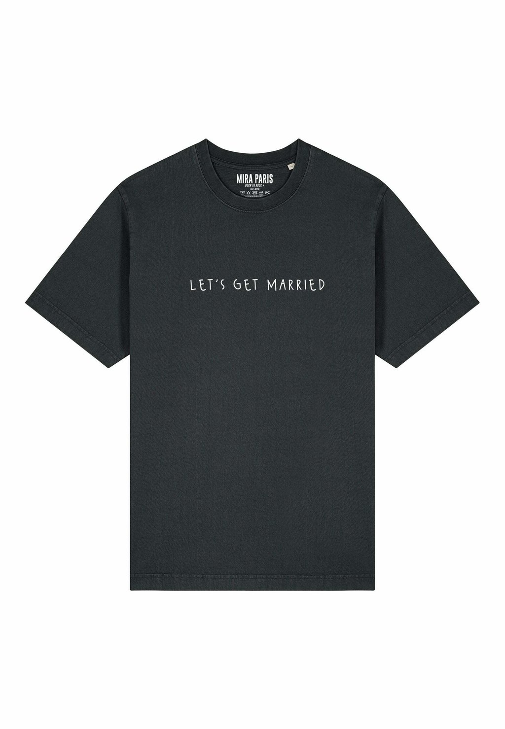 

Футболка с принтом LETS GET MARRIED PRINT HEAVYWEIGHT Mira Paris, цвет Washed Black