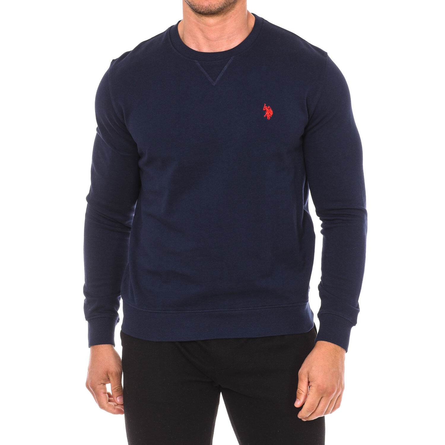 

Толстовка с длинными рукавами и круглым вырезом 67932 U.S. Polo Assn, синий