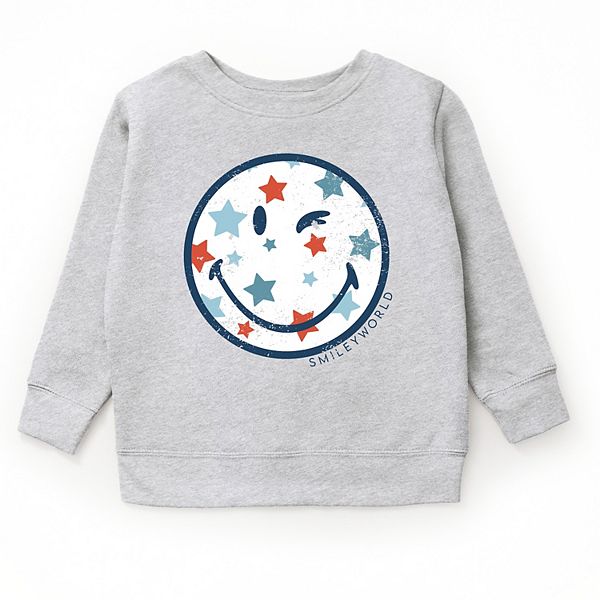 

Свитшот Smileyworld patriotic star wink youth The Juniper Shop, Heather Grey