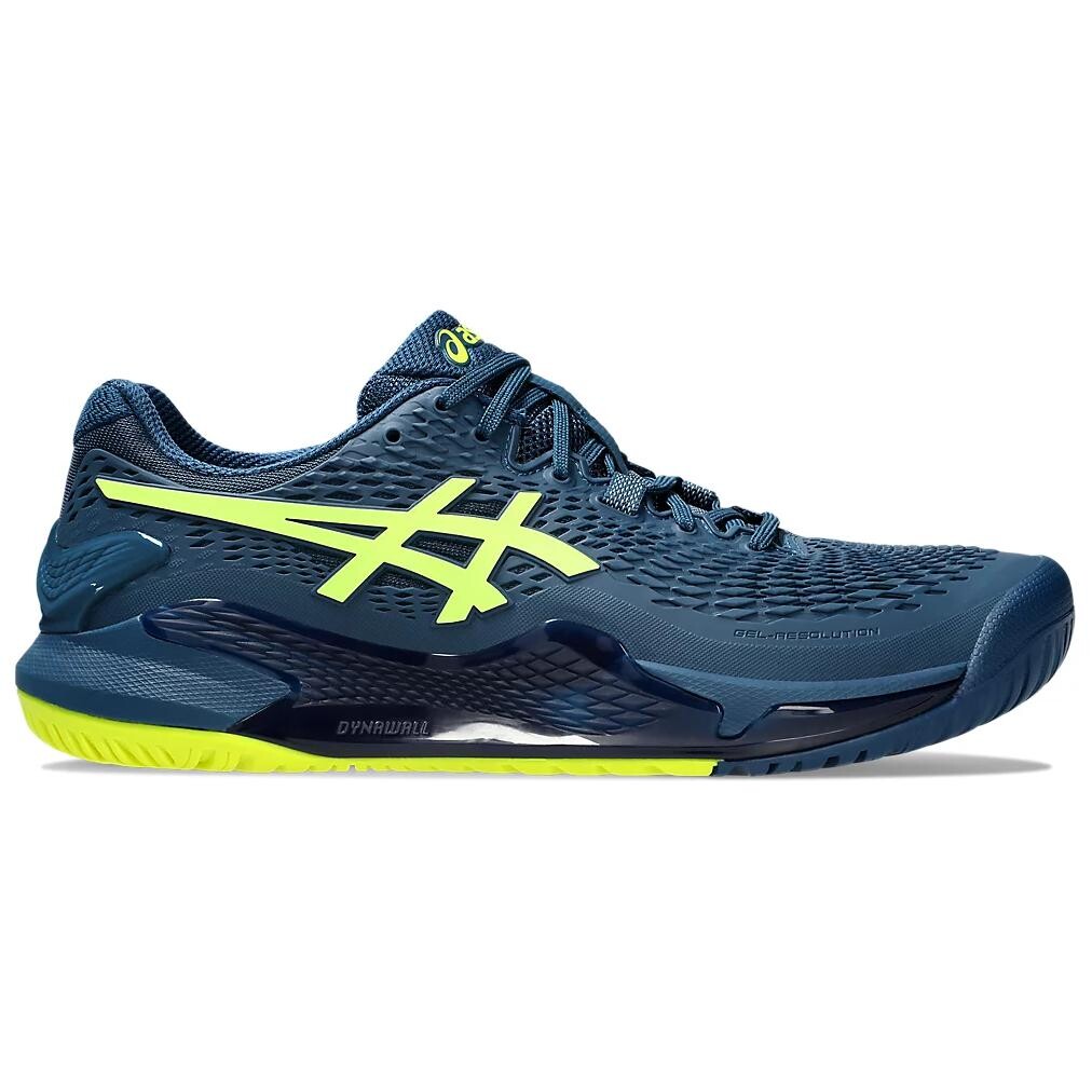 Кроссовки Asics Gel-Resolution 9 Tennis Shoes Men Low-top Blue/Yellow, синий/желтый — фото 2