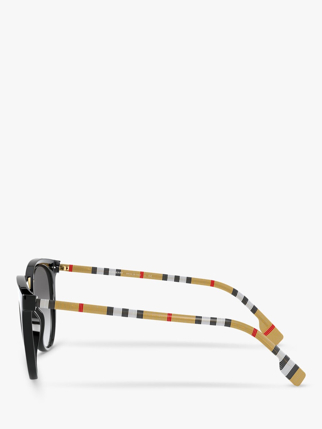 Женские овальные солнцезащитные очки Burberry BE4316, черно-серые с градиентом — фото 4
