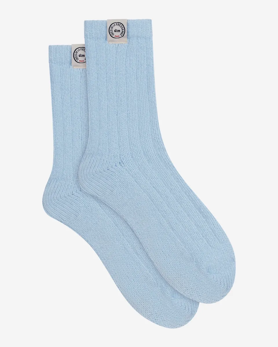 

Толстые короткие плюшевые носки Dim, синий