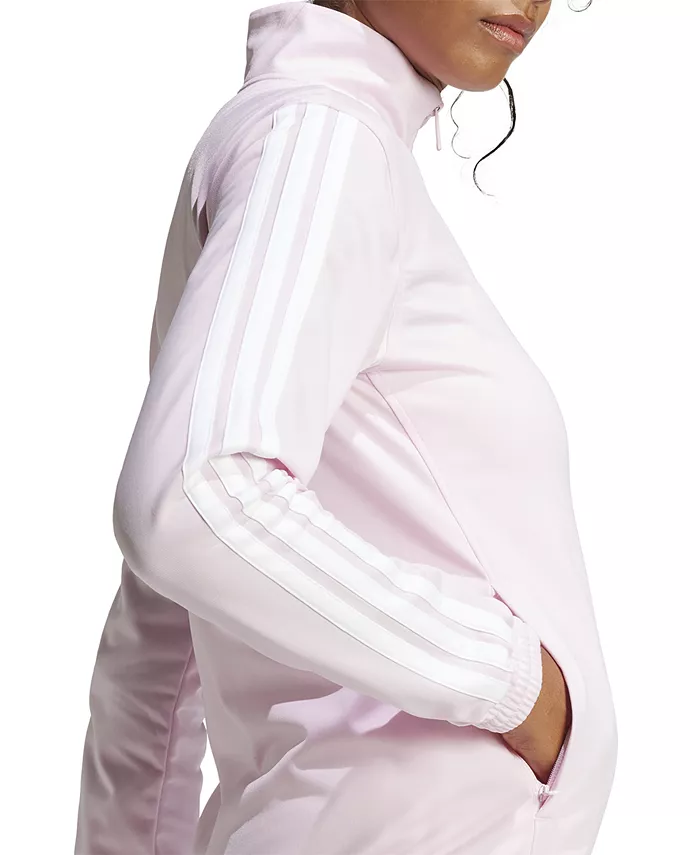 Женская трикотажная куртка Track Jacket с тремя полосками adidas, розовый — фото 4