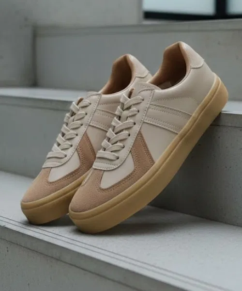 Унисекс кроссовки GERMAN TRAINER из искусственной кожи, на шнурках, бежевые