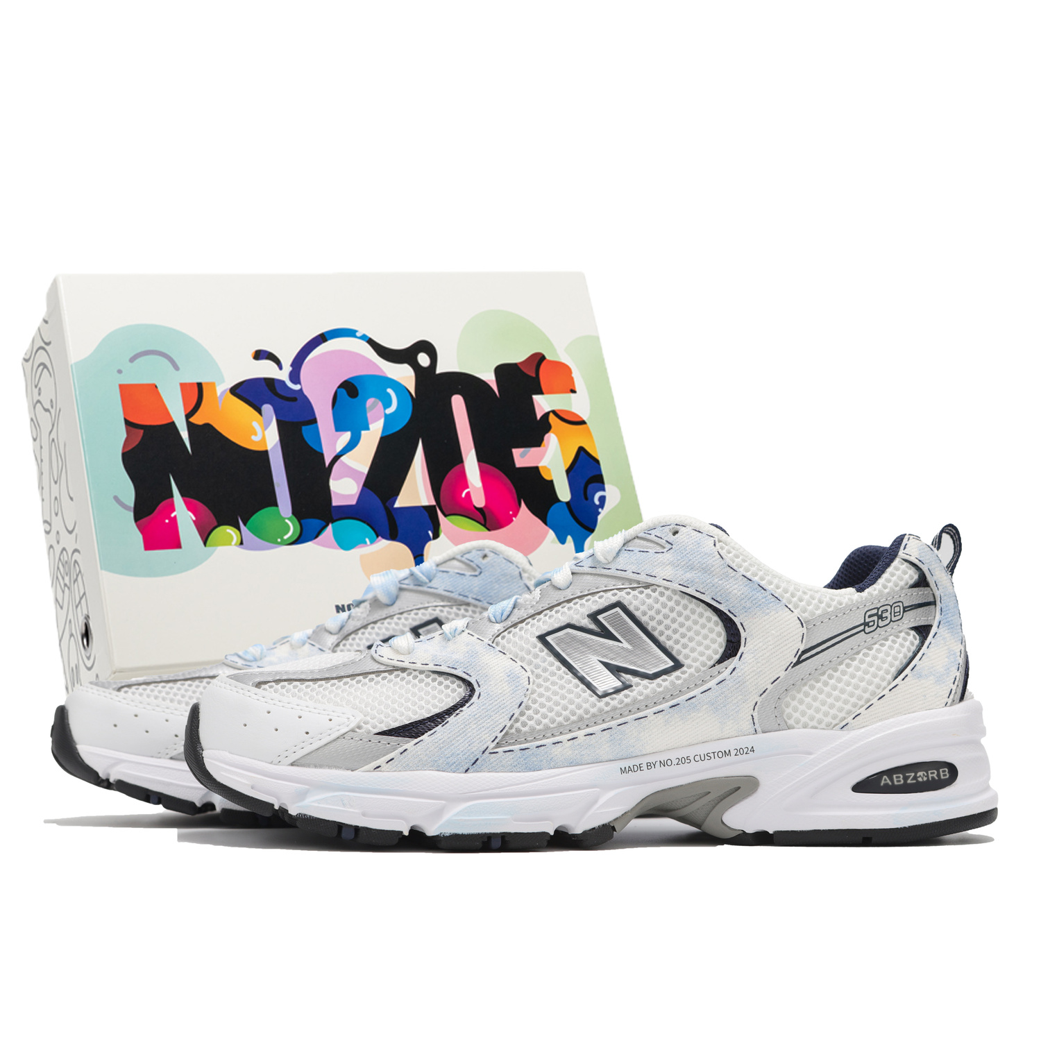 

New Balance Кроссовки для бега NB 530 Cushioning, Wear Resistant низкие унисекс White Blue