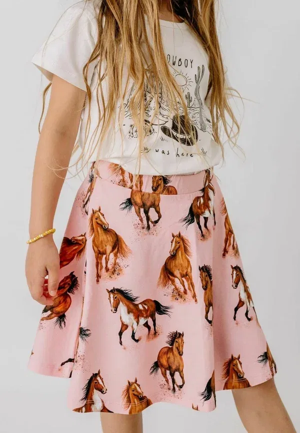 Юбка Walkiddy Graceful horses a line, розовый