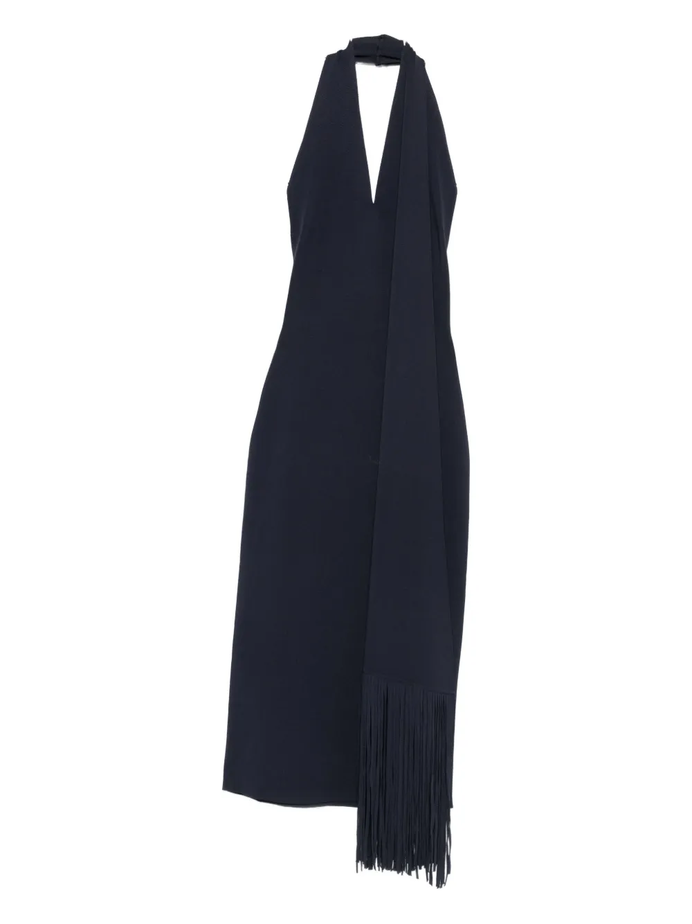 

Платье на шее с бахромой Cult Gaia, синий