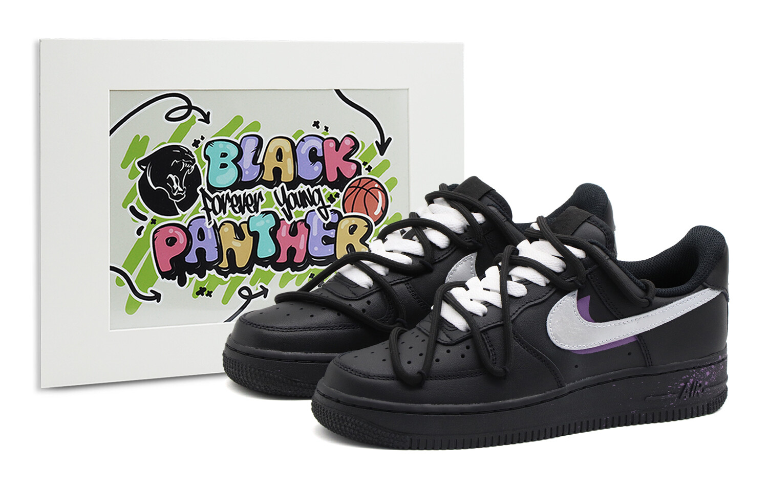 

Женские кроссовки для скейтбординга Nike Air Force 1, Black
