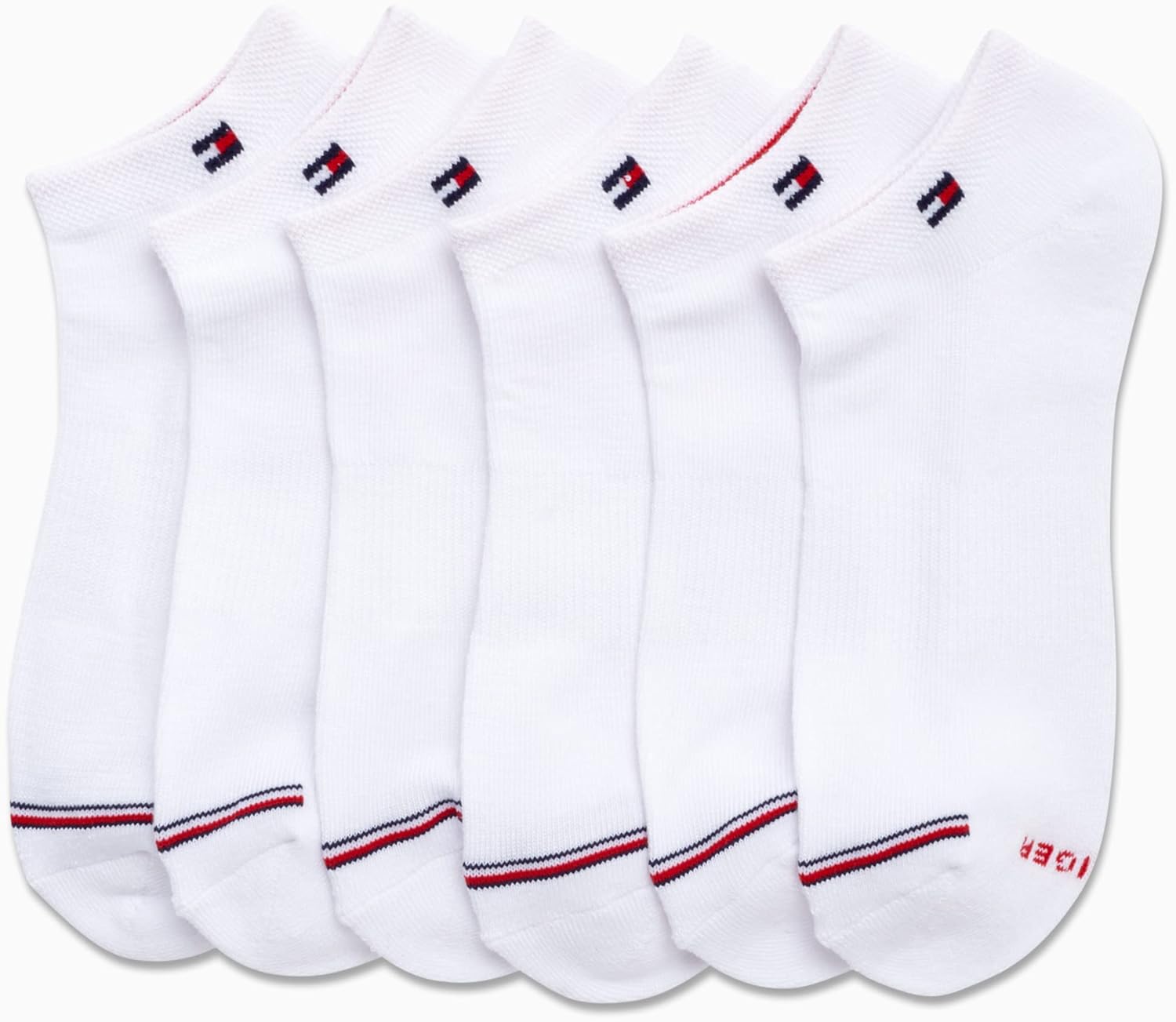 Женские носки Tommy Hilfiger с низкой посадкой - 6 пар носков Performance Cushioned Comfort, незаметные - спортивные носки для женщин (4-10), White — фото 4