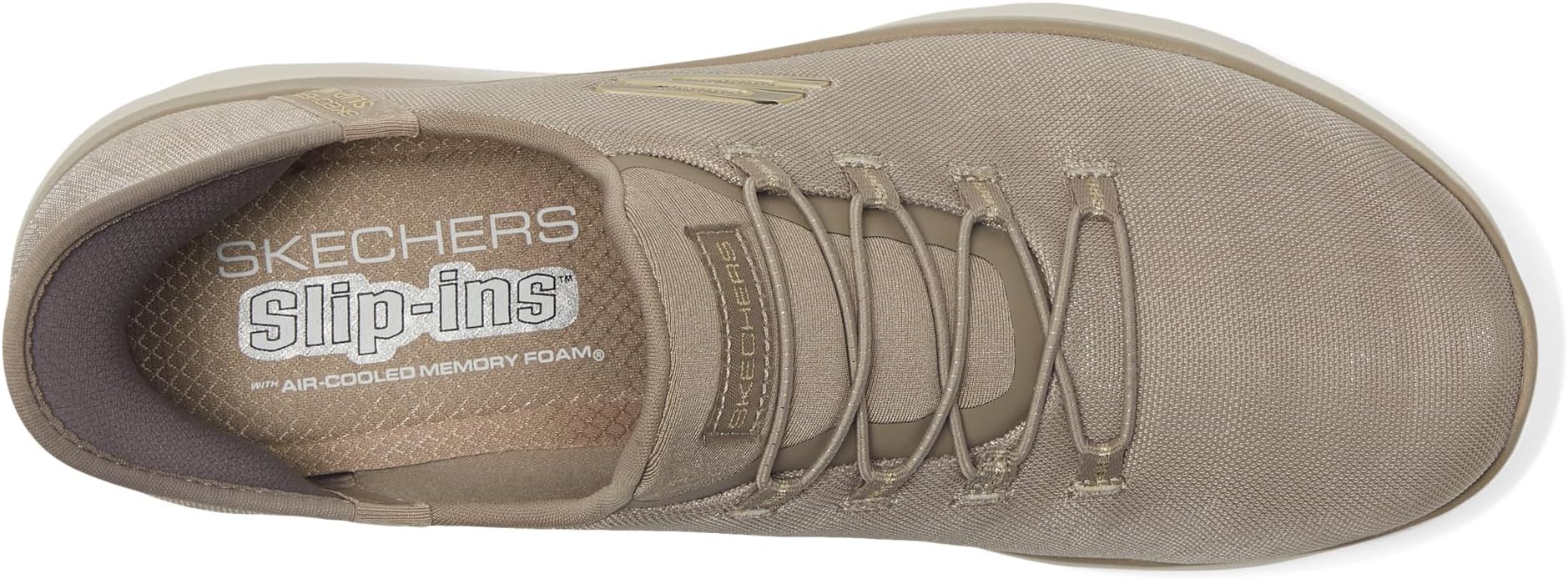 Кроссовки SKECHERS Summits-Classy Night Hands Free Slip-Ins, Taupe/Gold — фото 2