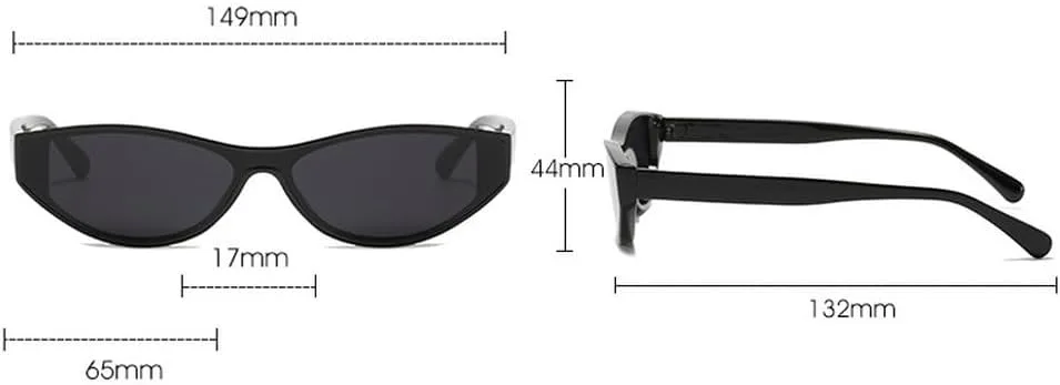 

Модные маленькие цельные солнцезащитные очки для женщин в винтажном стиле «кошачий глаз», уникальные панк-очки с защитой от УФ-излучения UV400 TYUVIVO, Yellow