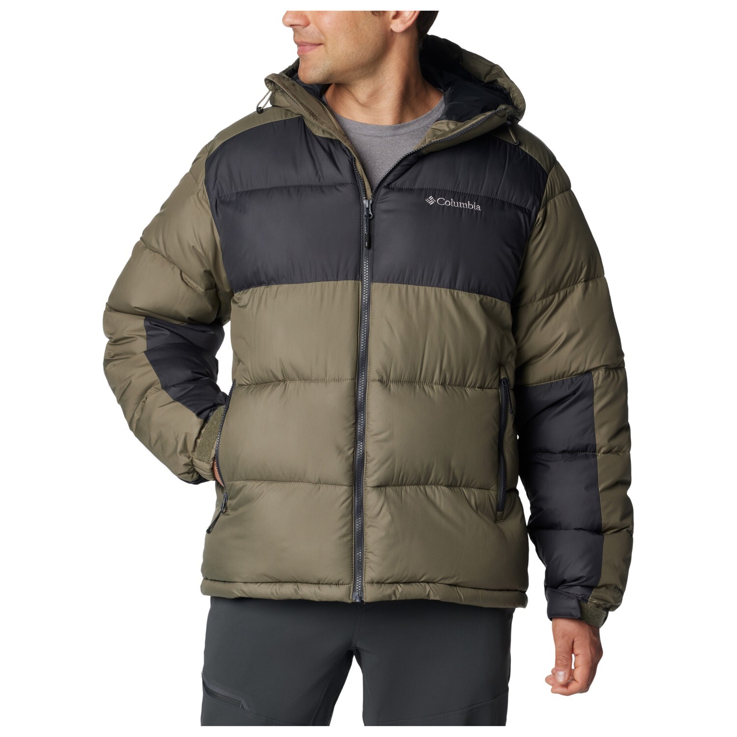 

Куртка из синтетического волокна Columbia Pike Lake II Hooded, цвет Stone Green/Shark