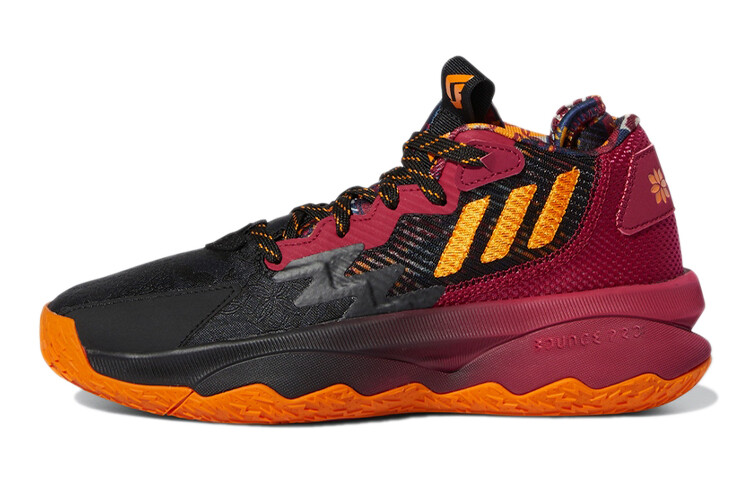

Баскетбольные кроссовки D Lillard 8 Kids GS Mid-top черные/красные/желтые Adidas
