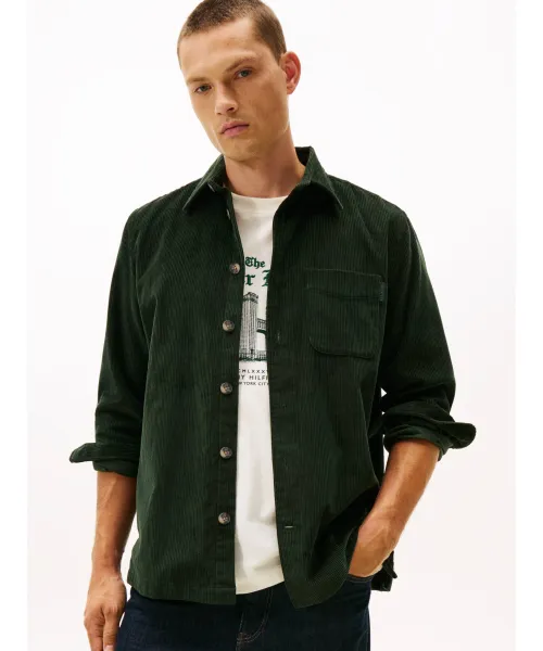 

Вельветовая рубашка Loose fit Tommy Hilfiger, зеленый