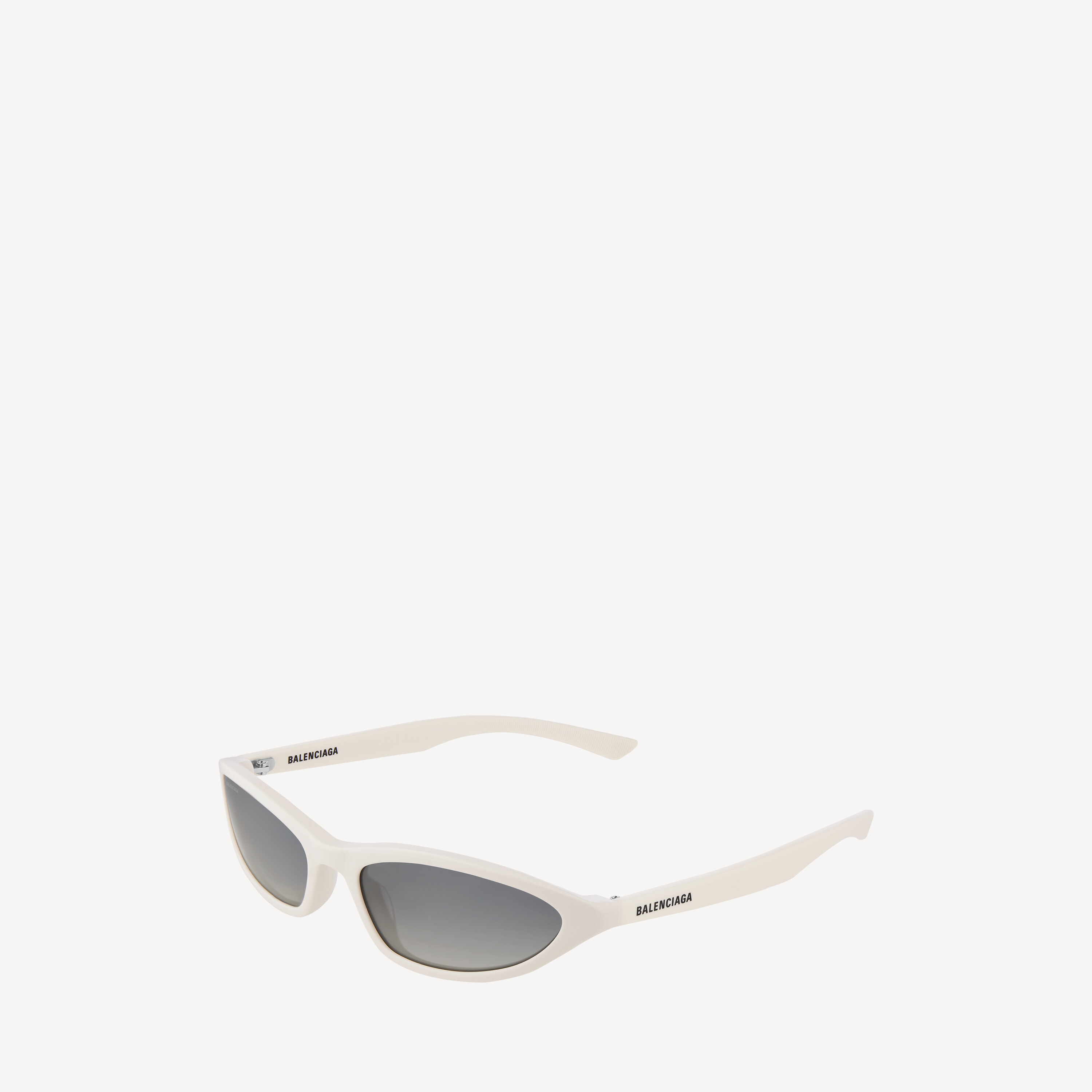 Женские солнцезащитные очки Neo Oval 2.0 в цвете слоновая кость BALENCIAGA, бежевый — фото 4