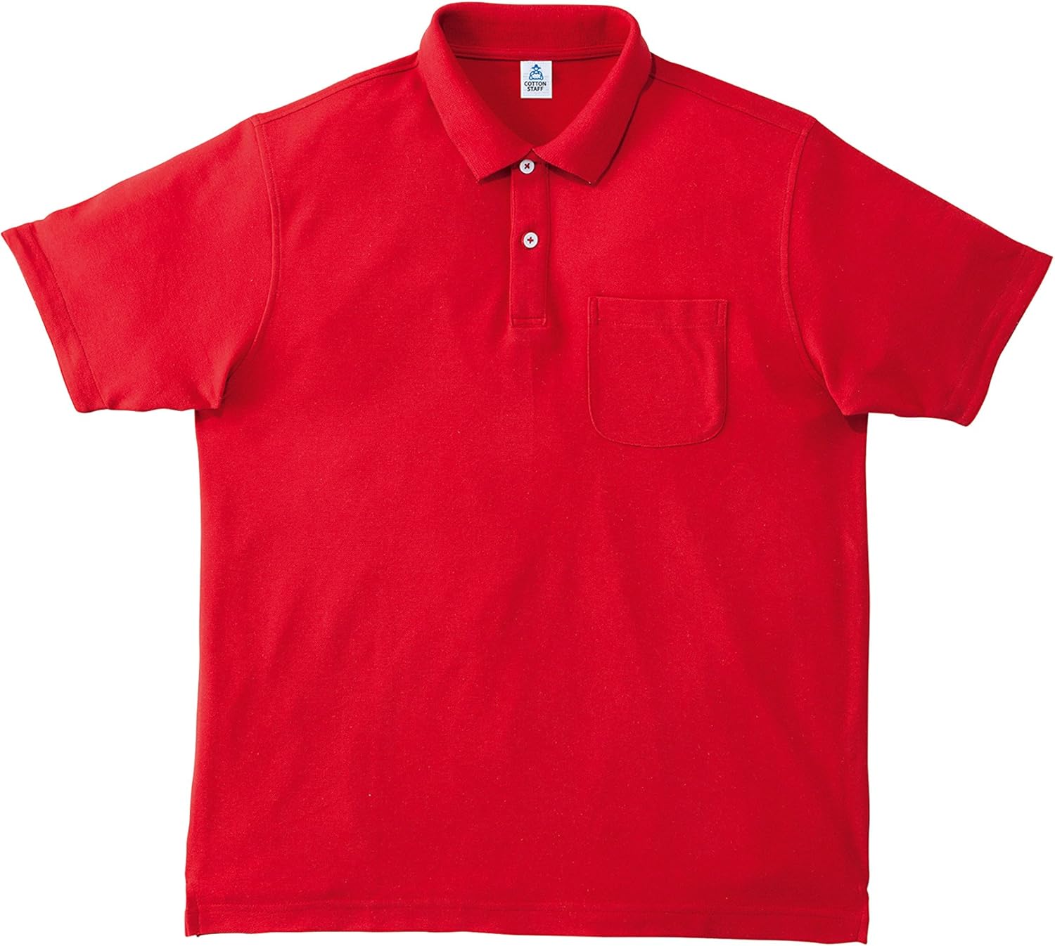 

Мужская двухцветная рубашка-поло Cotton STAFF MS3116, красный