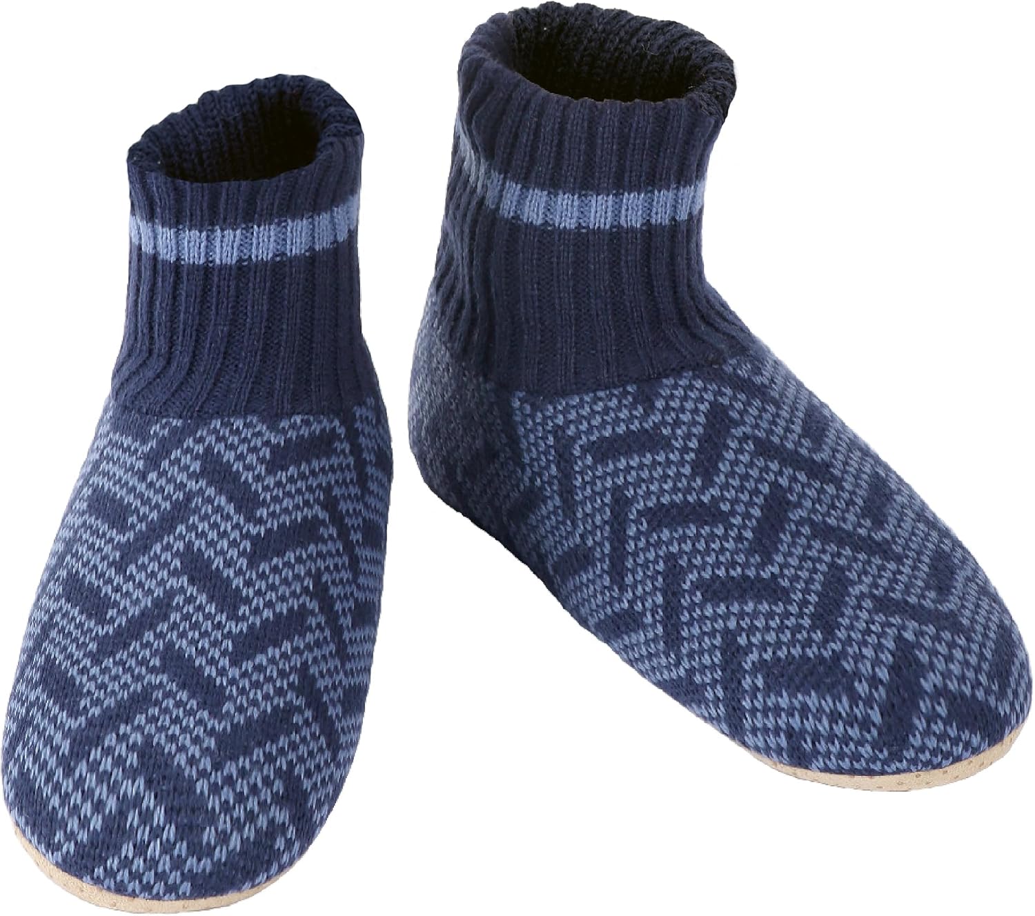 

Домашние тапочки-носки Panda Bros, мягкие, уютные, толстые, с противоскользящей подошвой, для мужчин, темно-синий