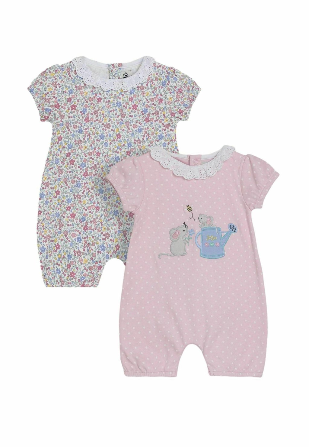 

Комбинезон REGULAR FIT - 2-PACK BRODERIE COLLAR JoJo Maman Bébé, фуксия