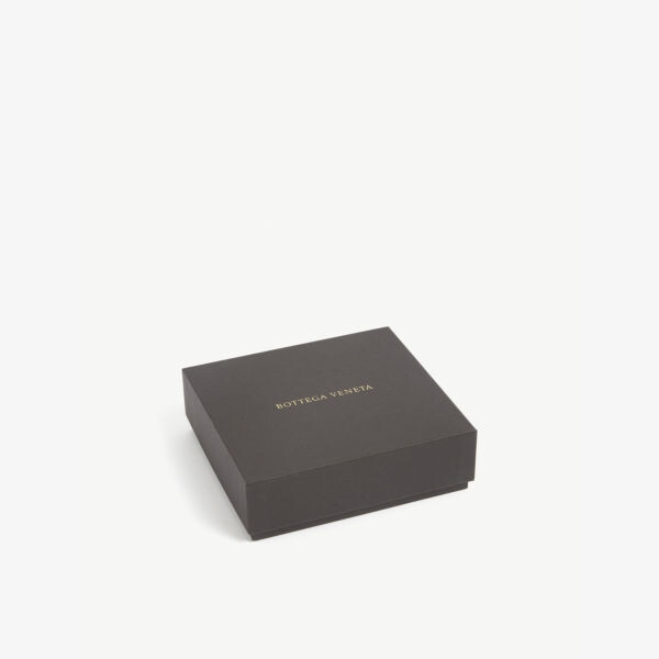 Кошелек двойного сложения из кожи Intrecciato Bottega Veneta, черный — фото 4