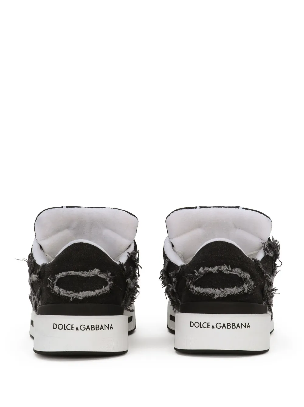 Кроссовки New Roma с бахромой DOLCE & GABBANA, черный — фото 3