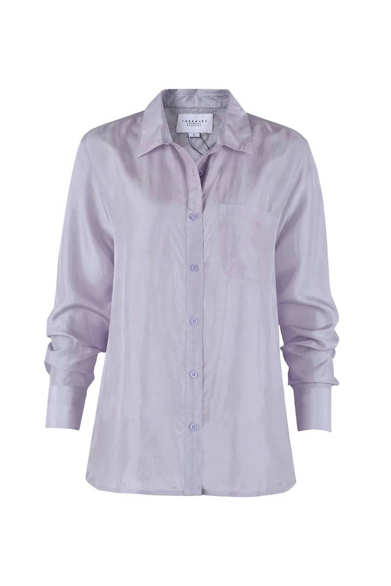 

Женская шелковая рубашка лавандового цвета THE SHIRT