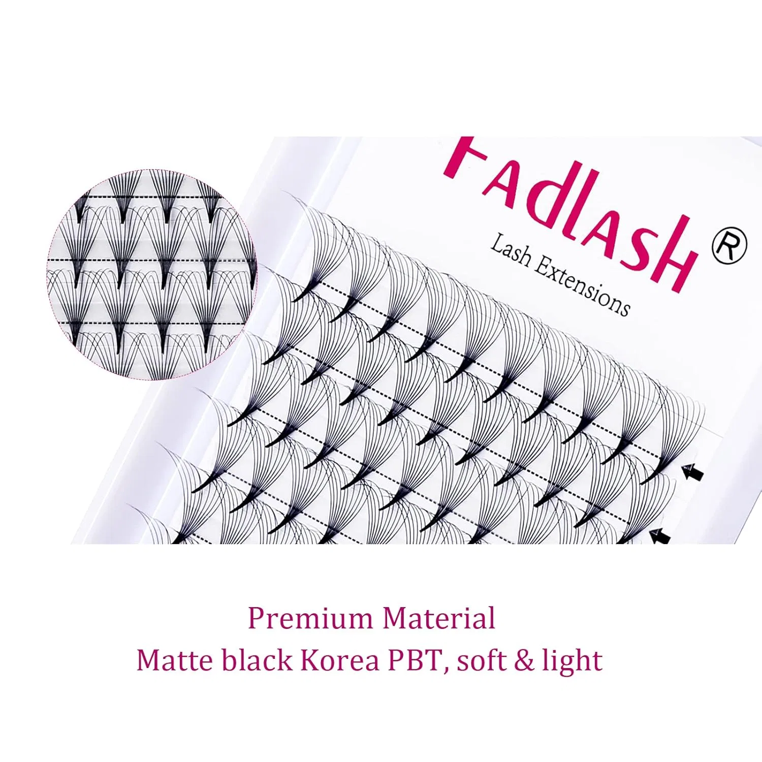 Накладные ресницы Fadlash Volume 10D, 0.07 мм, изгиб D Fadlash — фото 2