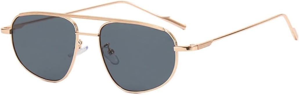 

Солнцезащитные очки с защитой UV400 | Металлические петли, линзы конфетного цвета | Для женщин и мужчин, для занятий спортом на открытом воздухе и вождения DSVIGF, Gold Grey