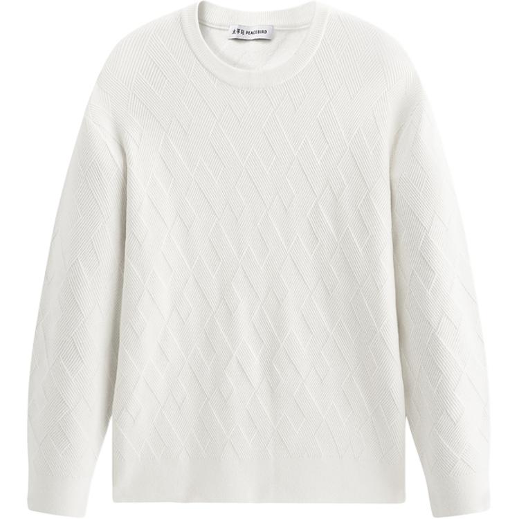 

PEACEBIRD MEN Свитер мужской Ecru 1 Crew Neck Moderate