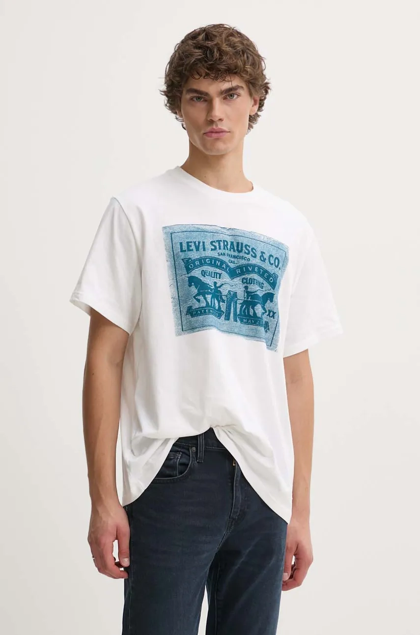 

Хлопковая футболка Levi's, белый