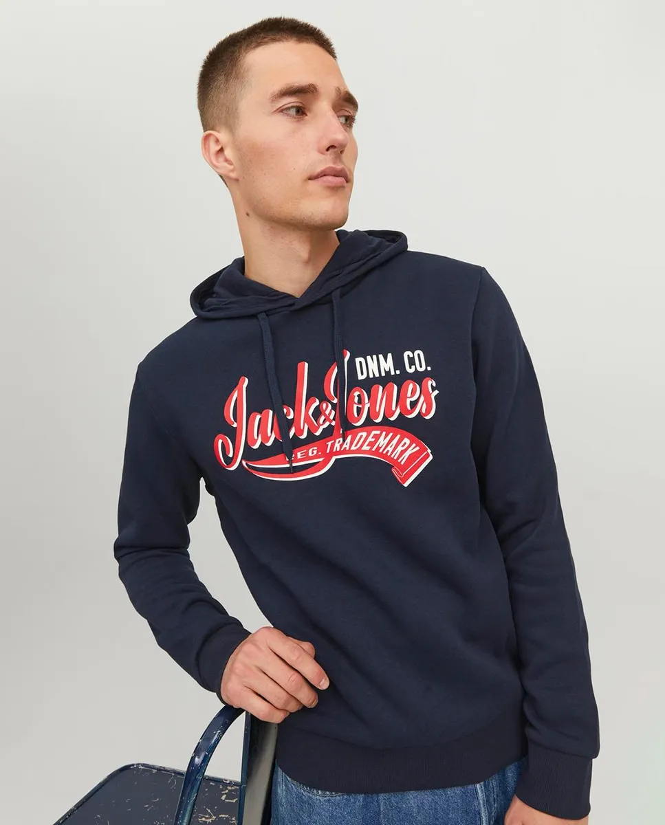 

Мужская толстовка с капюшоном Jack & Jones, темно-синий